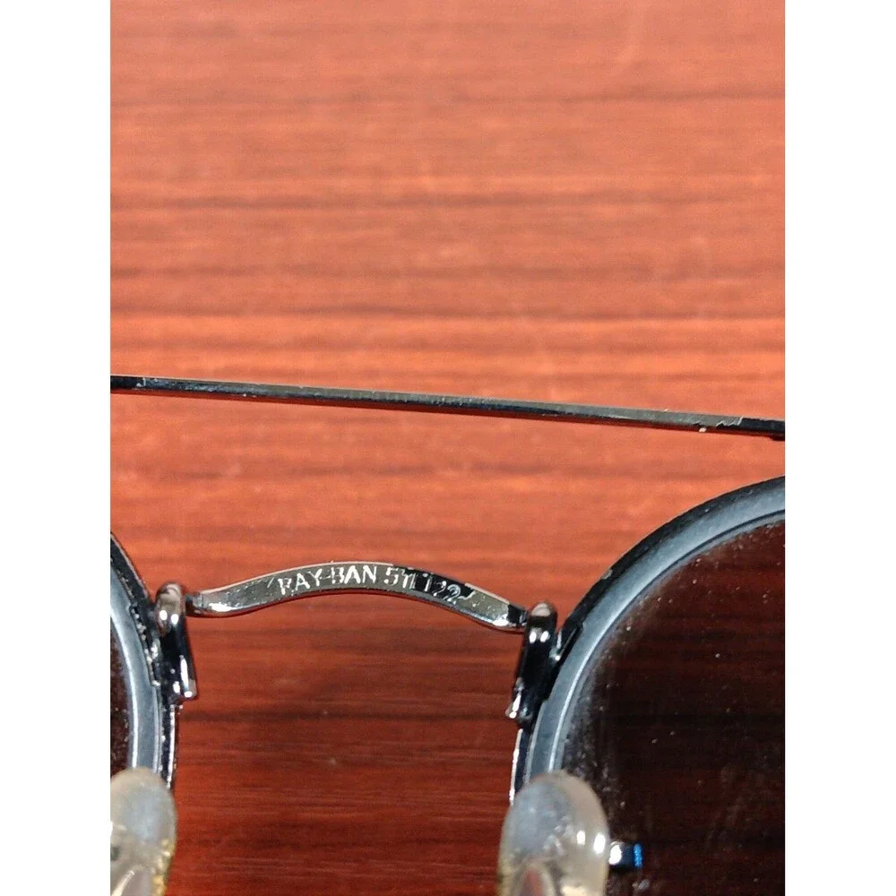 Ray-Ban Polarized Sunglasses RB 3647-N 002/58 5102 Black/Silver Gray Lenses Case